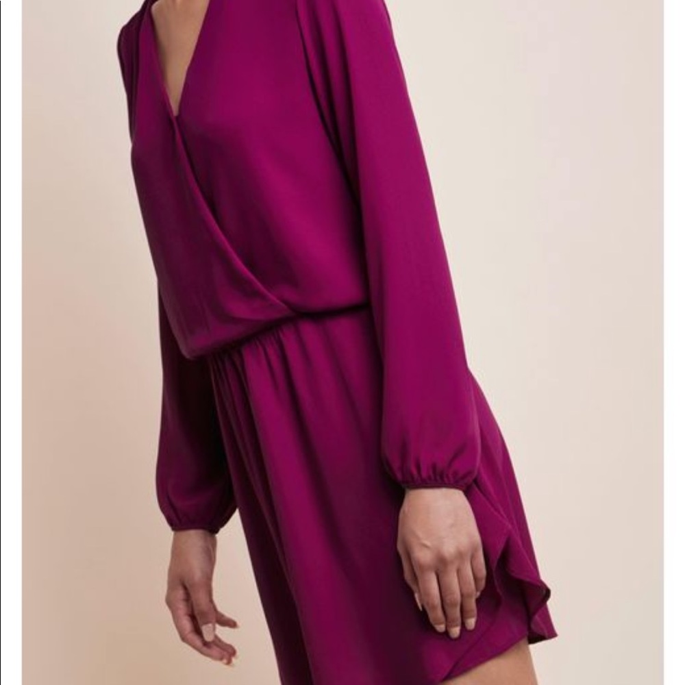 Krisa beautiful purple elastic waist mini dress